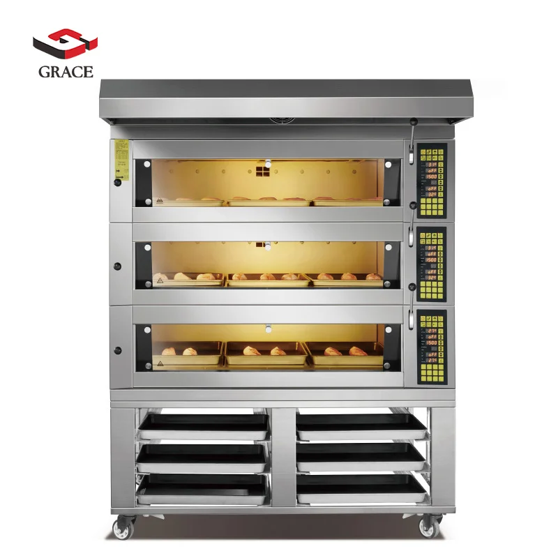 Electric Deck Oven for Commercial Bakeries with Steam System